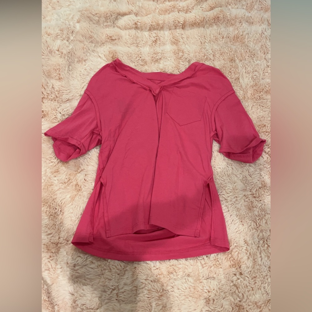 SHEIN Pink Oversized Baggy Tee Shirt